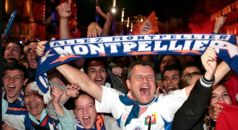 Người hâm mộ ăn mừng Montpellier HSC vô địch tại Ligue 1 